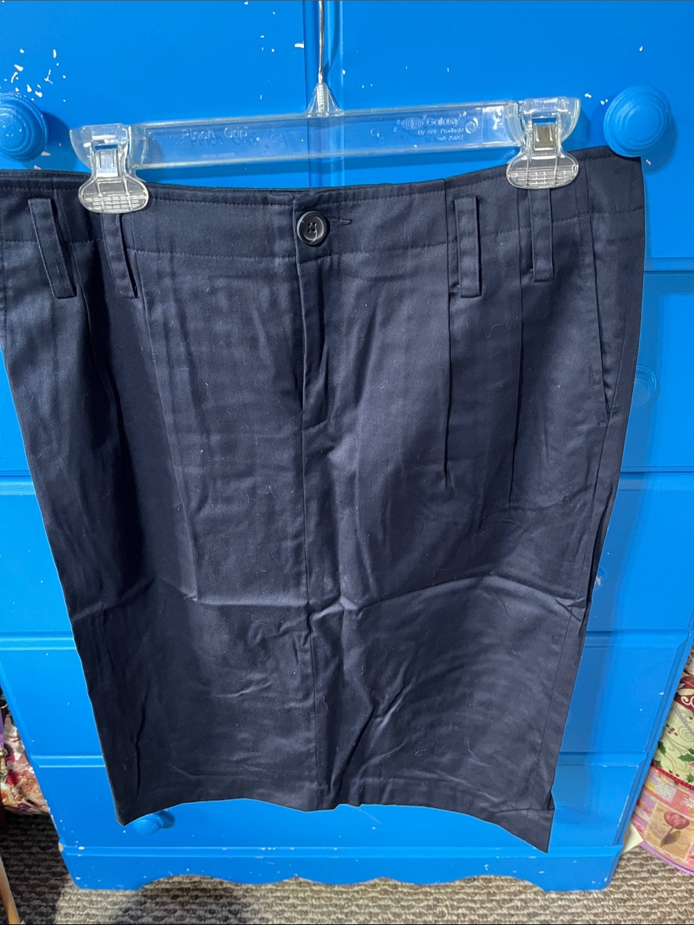 Banana Republic Men's Navy Flat-Front Dress Shorts